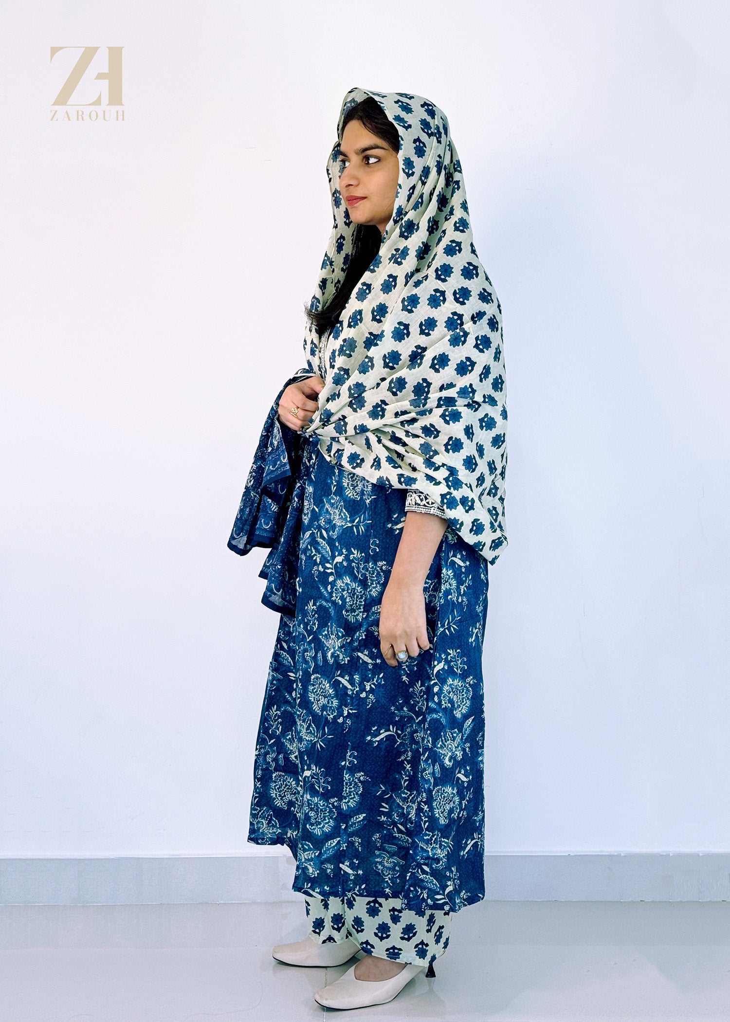 Indigo Garden Cotton Ensemble