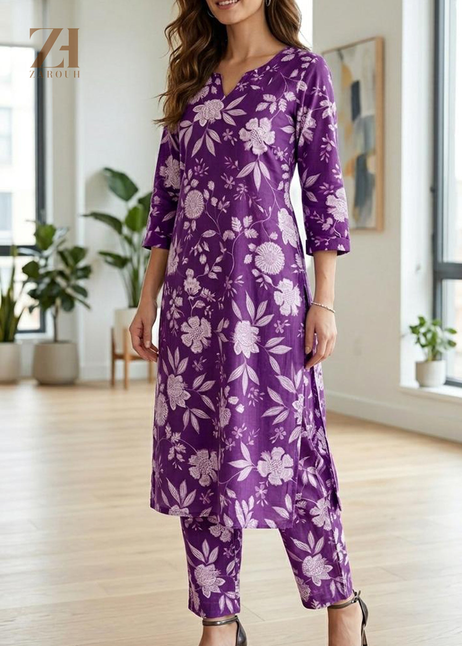 Violet Bloom Co-Ord Set