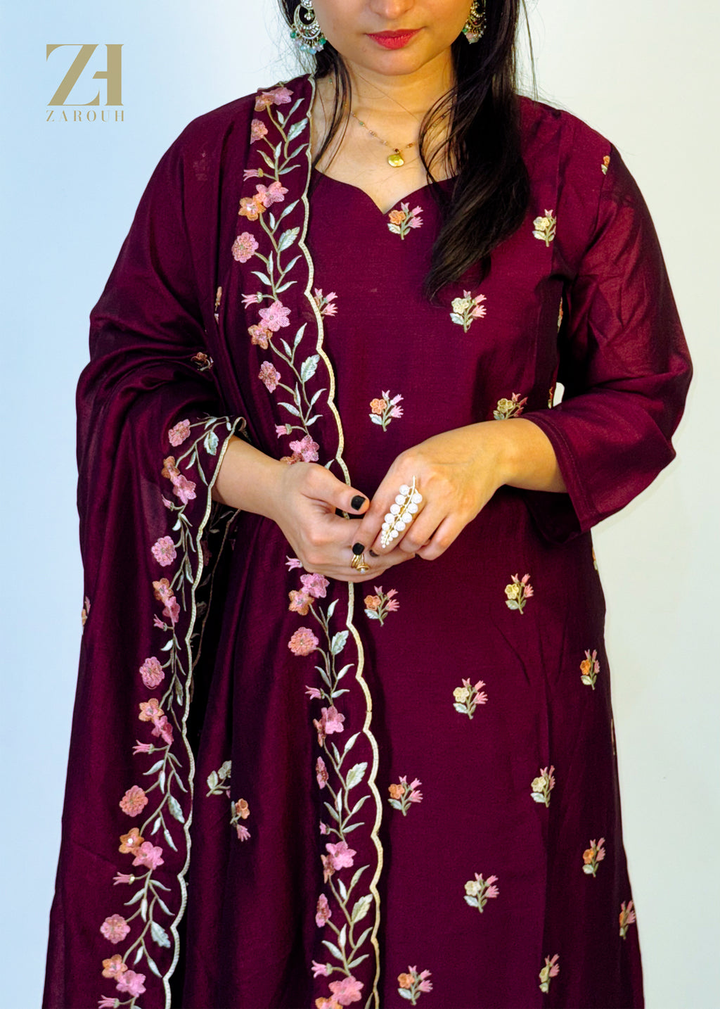 Vintage Wine Floral – 3PC Set