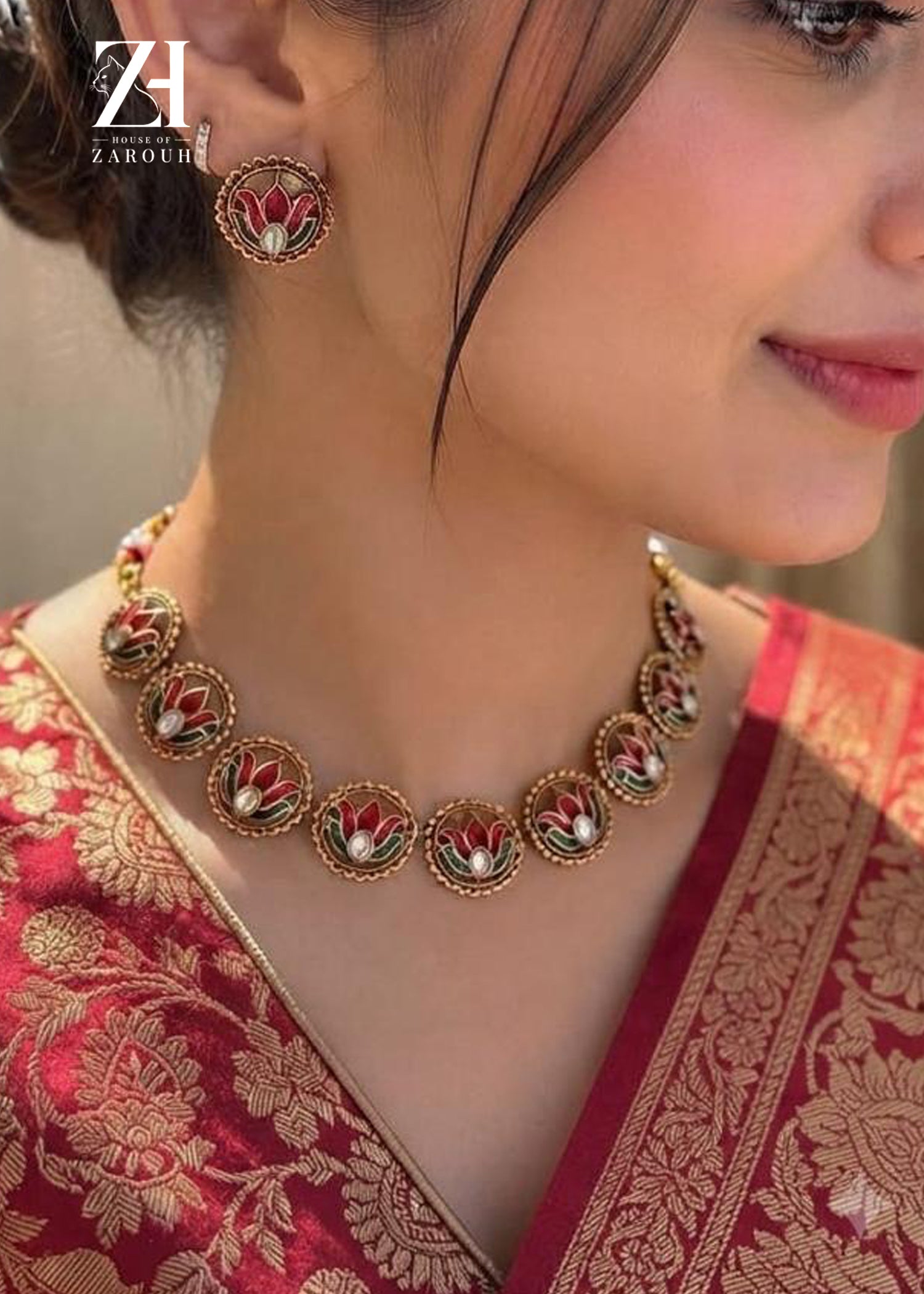 Royal Lotus Meenakari Set