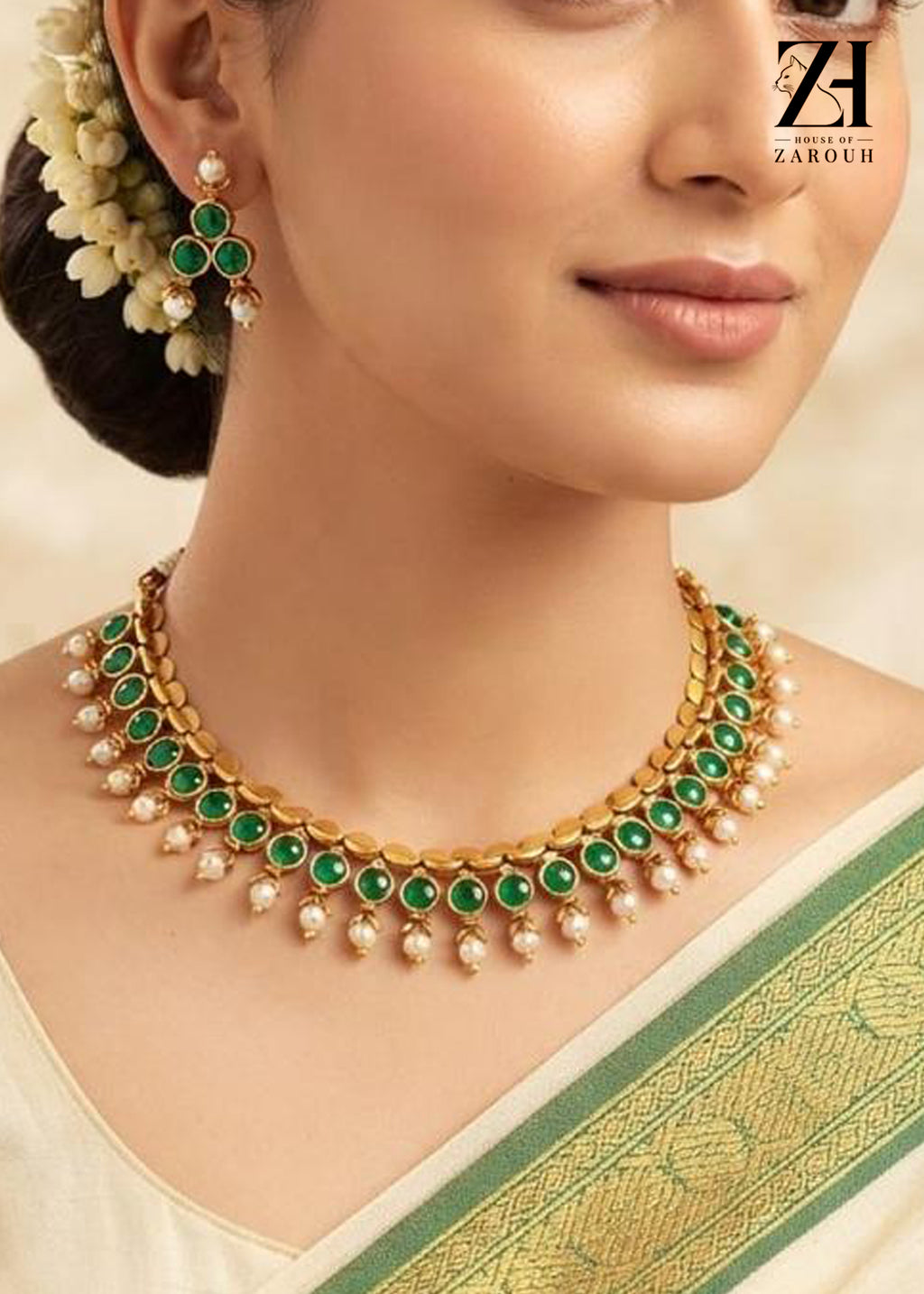 Reversible Emerald & Ruby Blossom Set