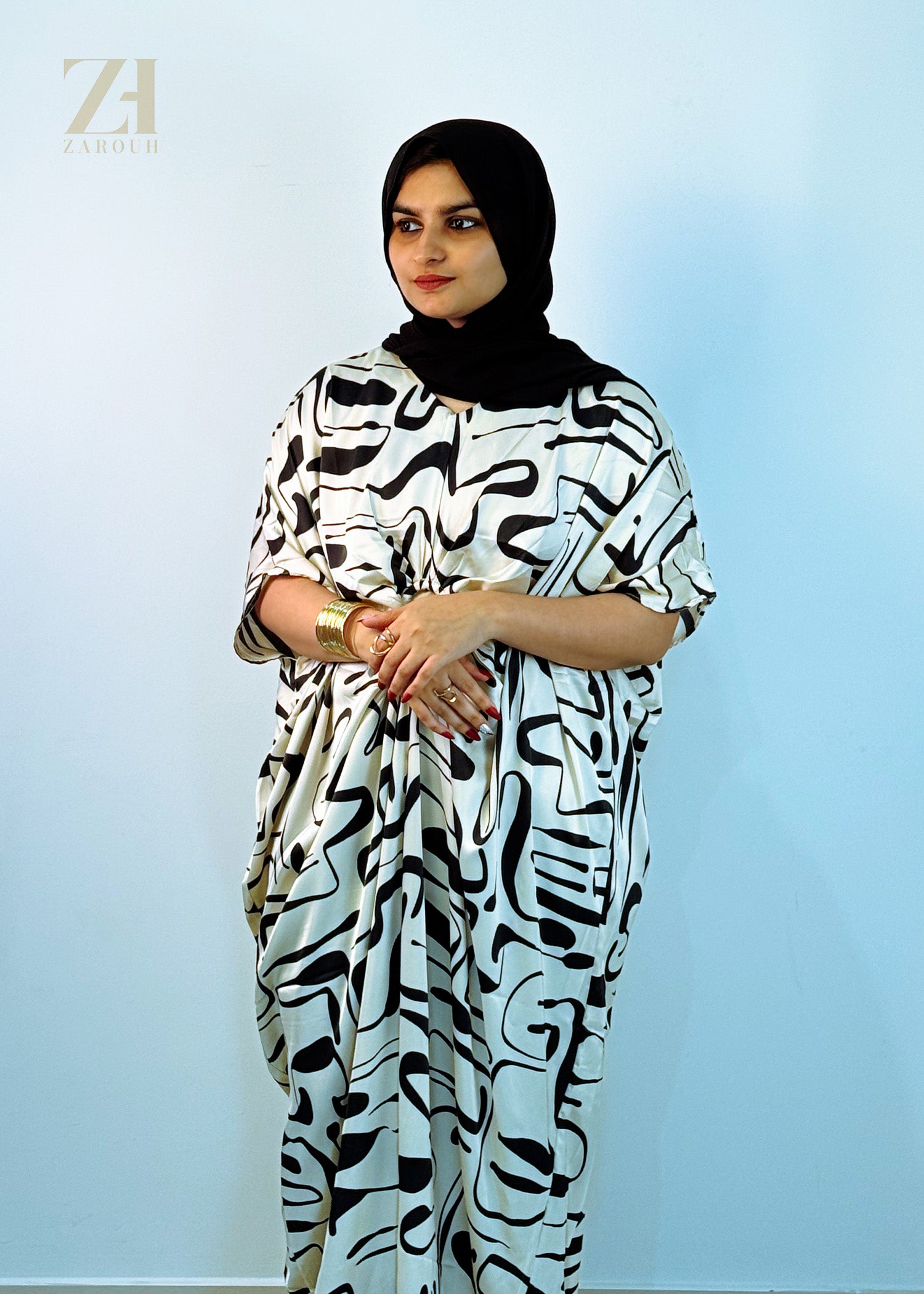 Abstract Printed Kaftan
