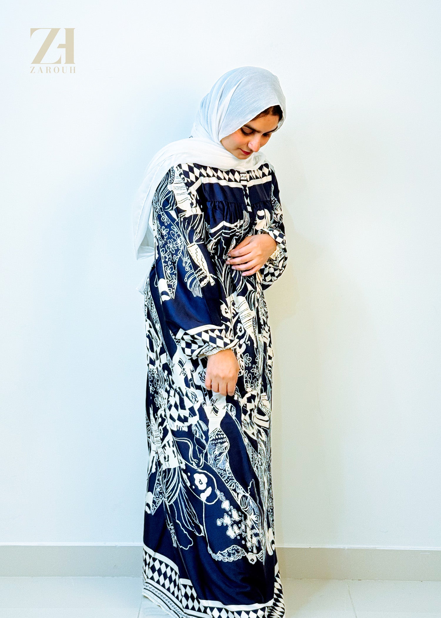 Royal Navy Soft Print Modest dress