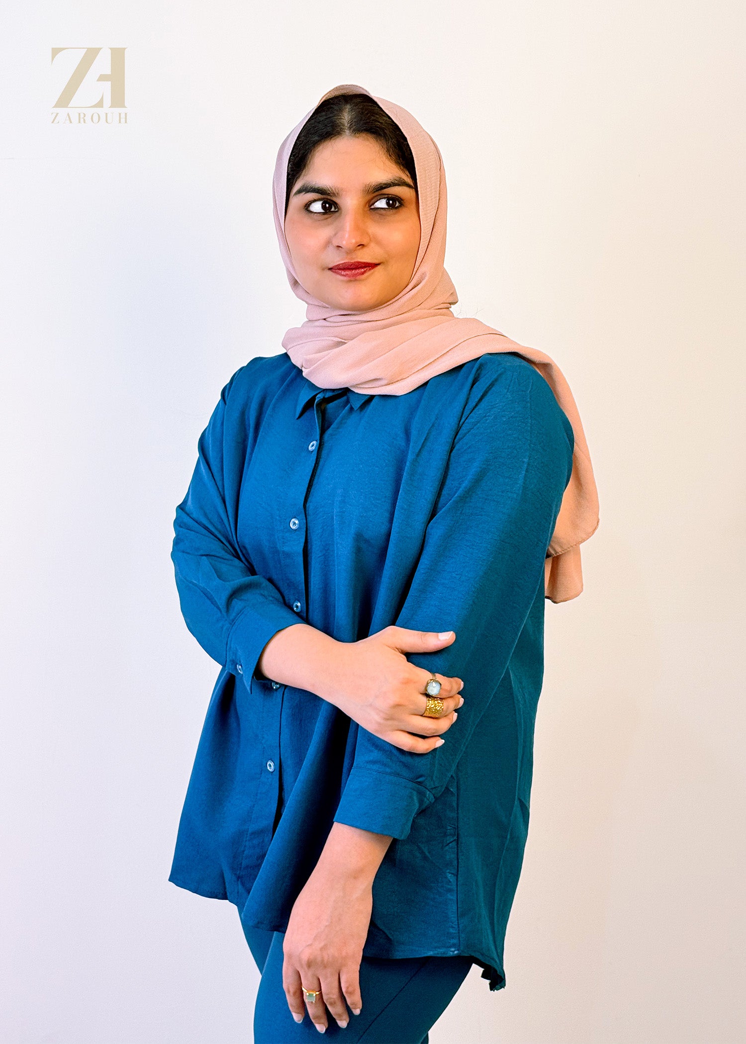 Teal Blue Tunic Co-ord Set