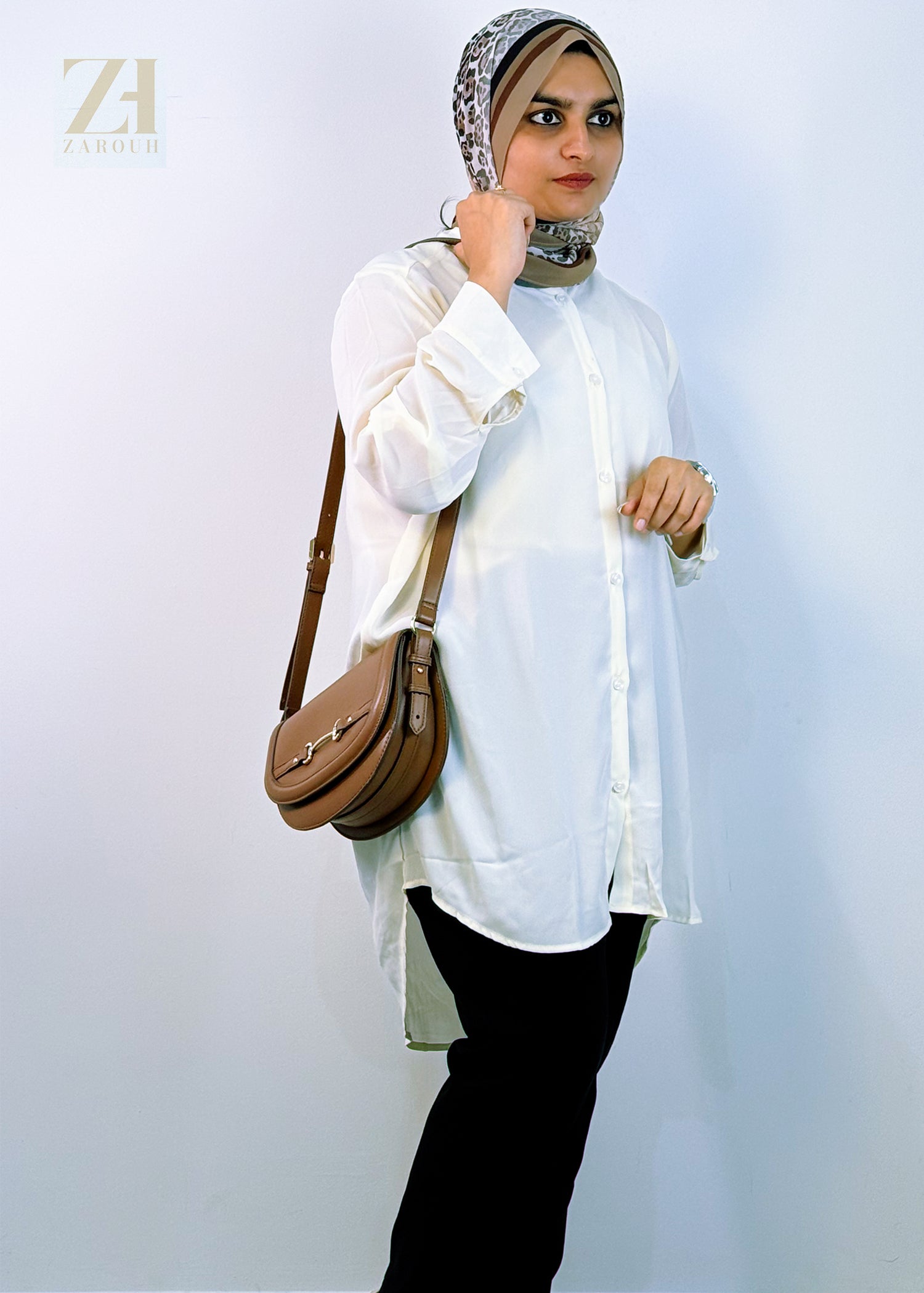 Ivory Long Lined Shirt