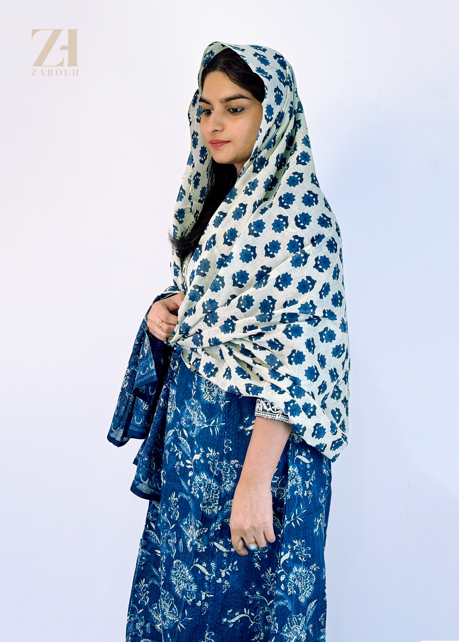 Indigo Garden Cotton Ensemble
