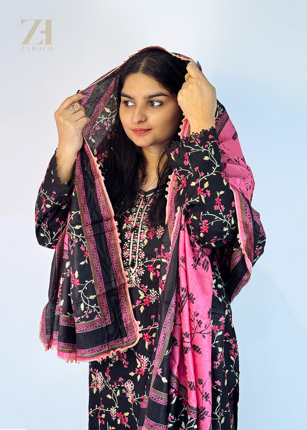 Midnight Blossom Pakistani Salwar
