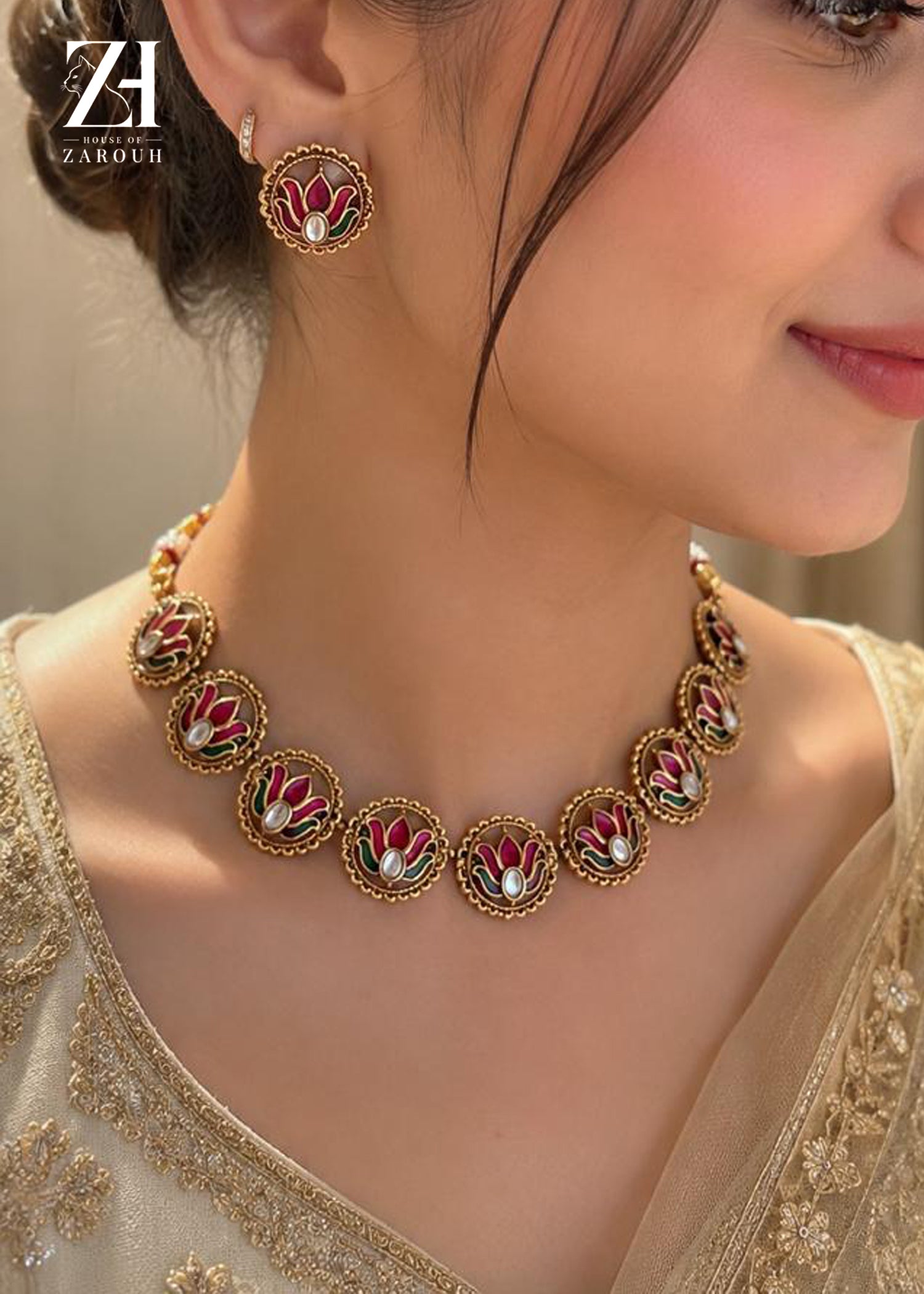 Royal Lotus Meenakari Set