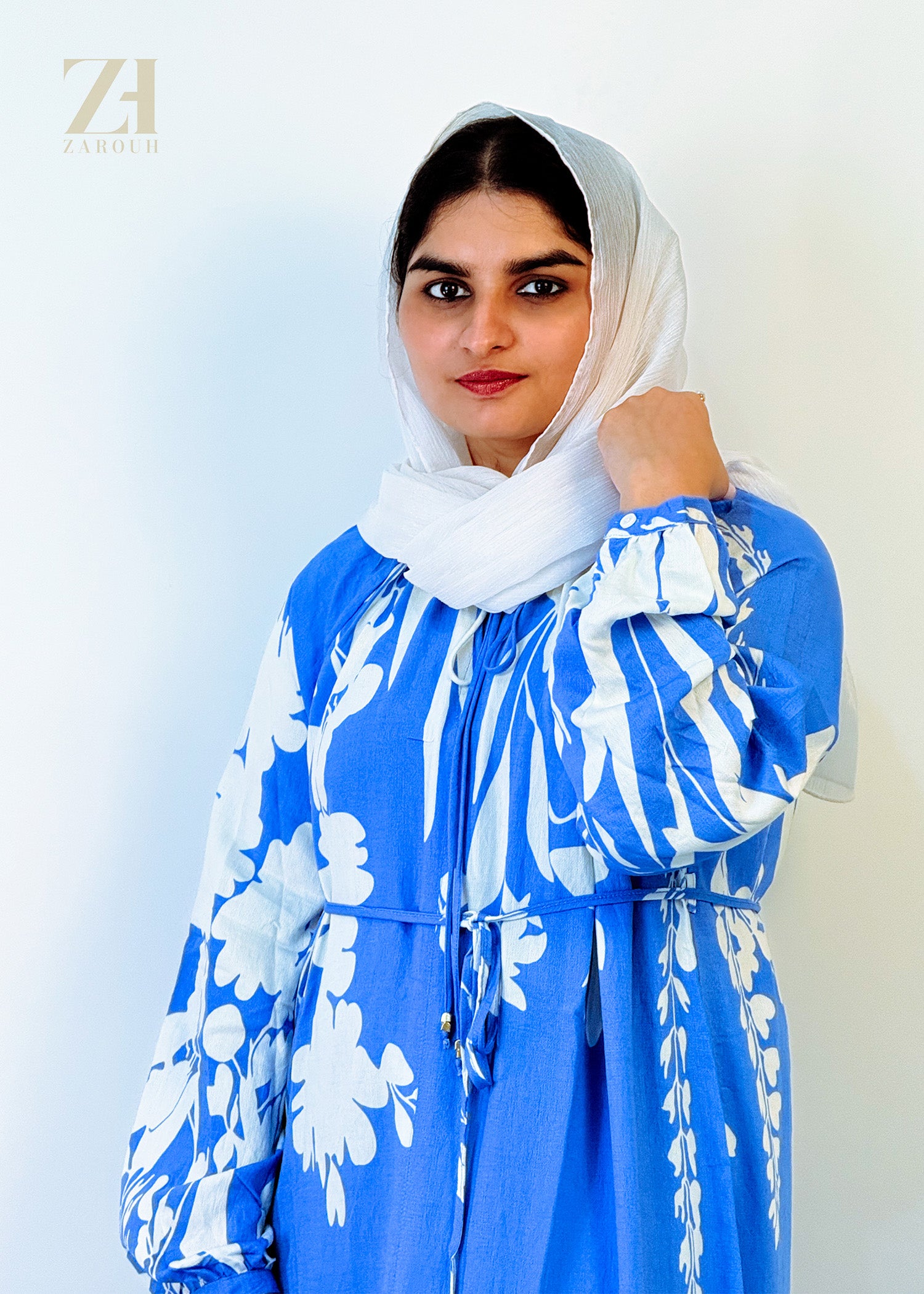 Blue & White Floral Dress