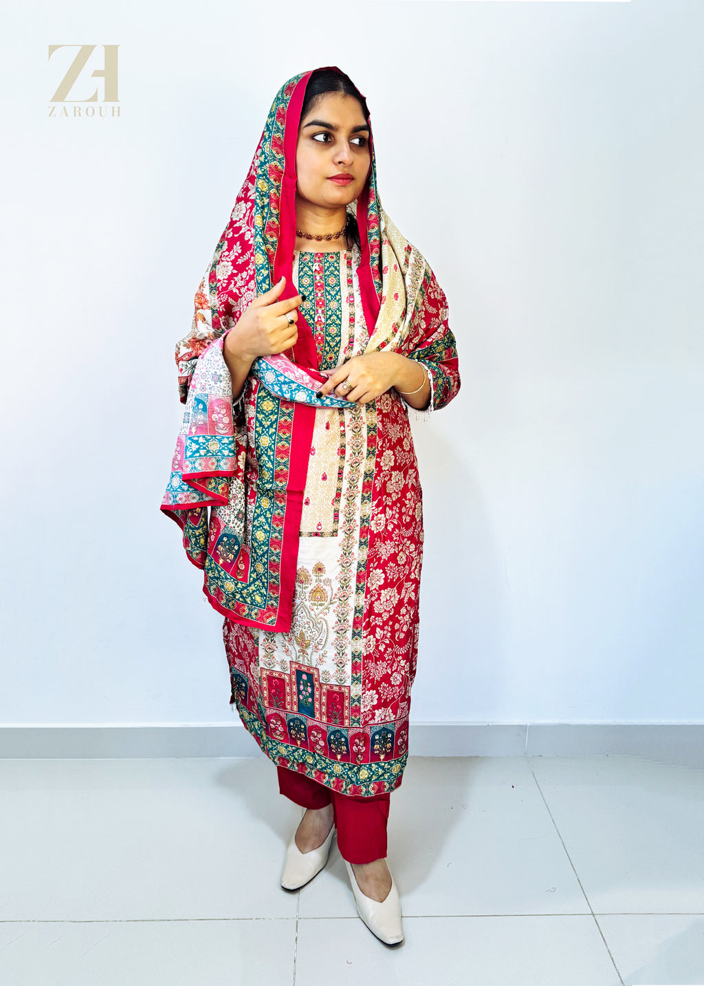 Zareen Bloom Muslin Suit