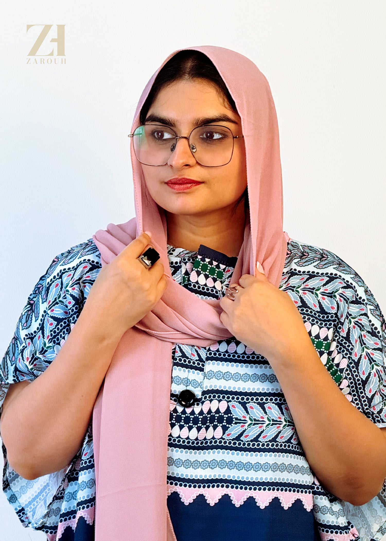 Flowy Yoke Print Kaftan