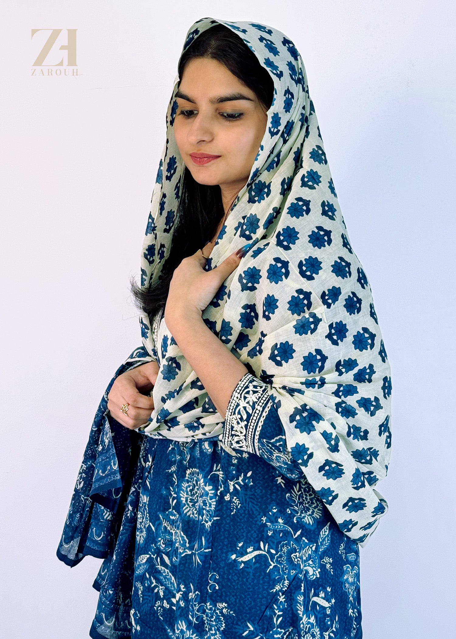 Indigo Garden Cotton Ensemble
