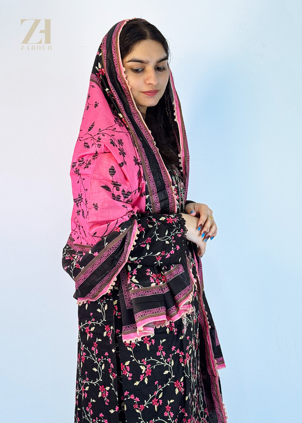 Midnight Blossom Pakistani Salwar