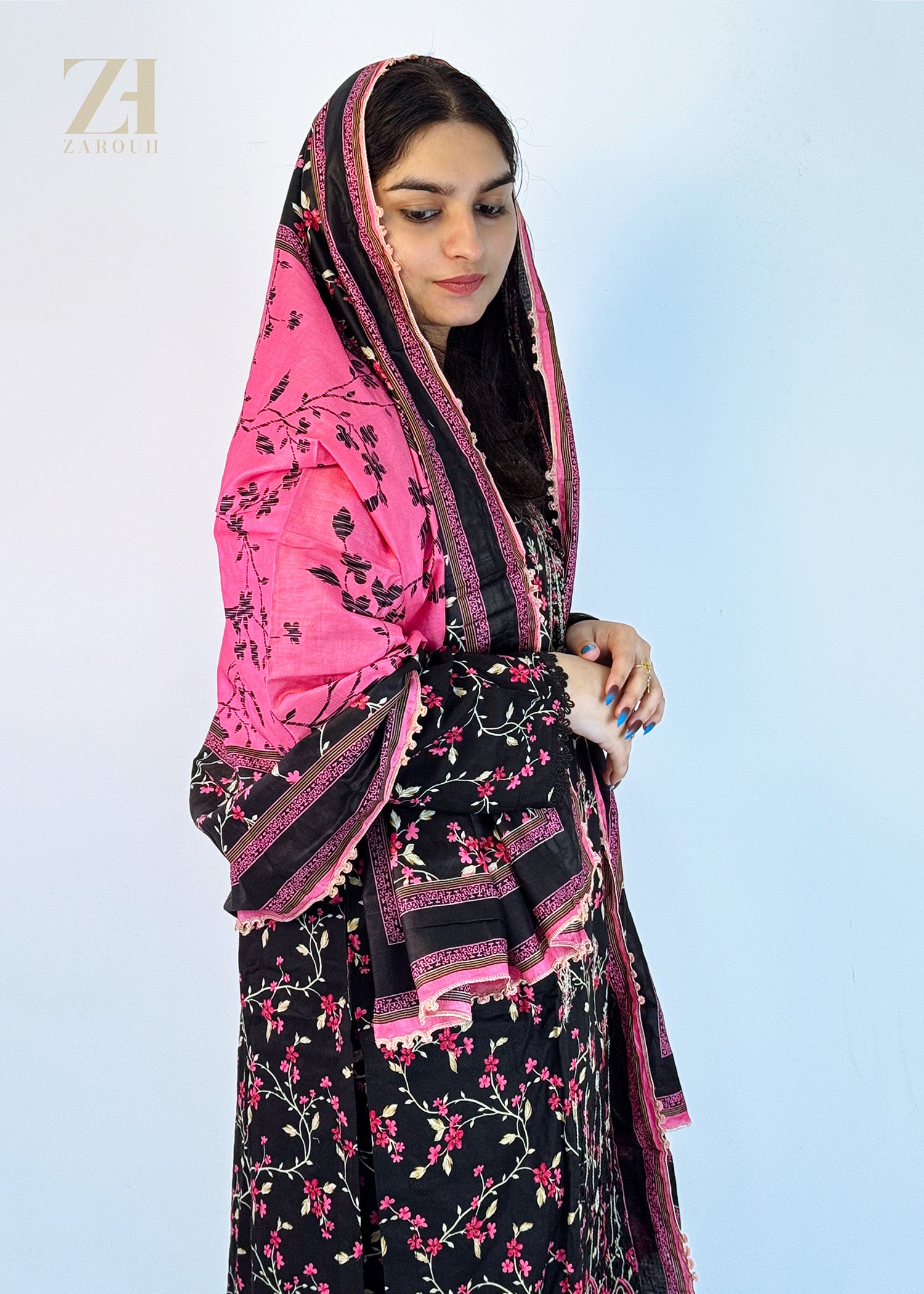 Midnight Blossom Pakistani Salwar
