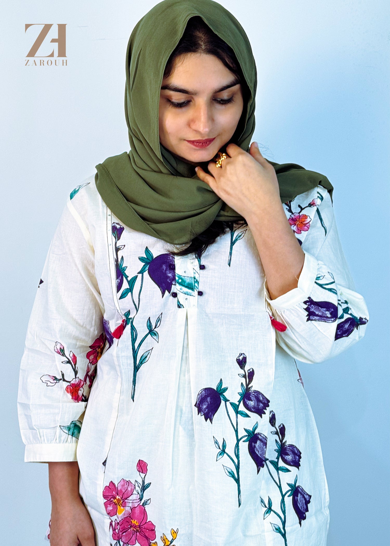 Cream Floral Co-ord Set