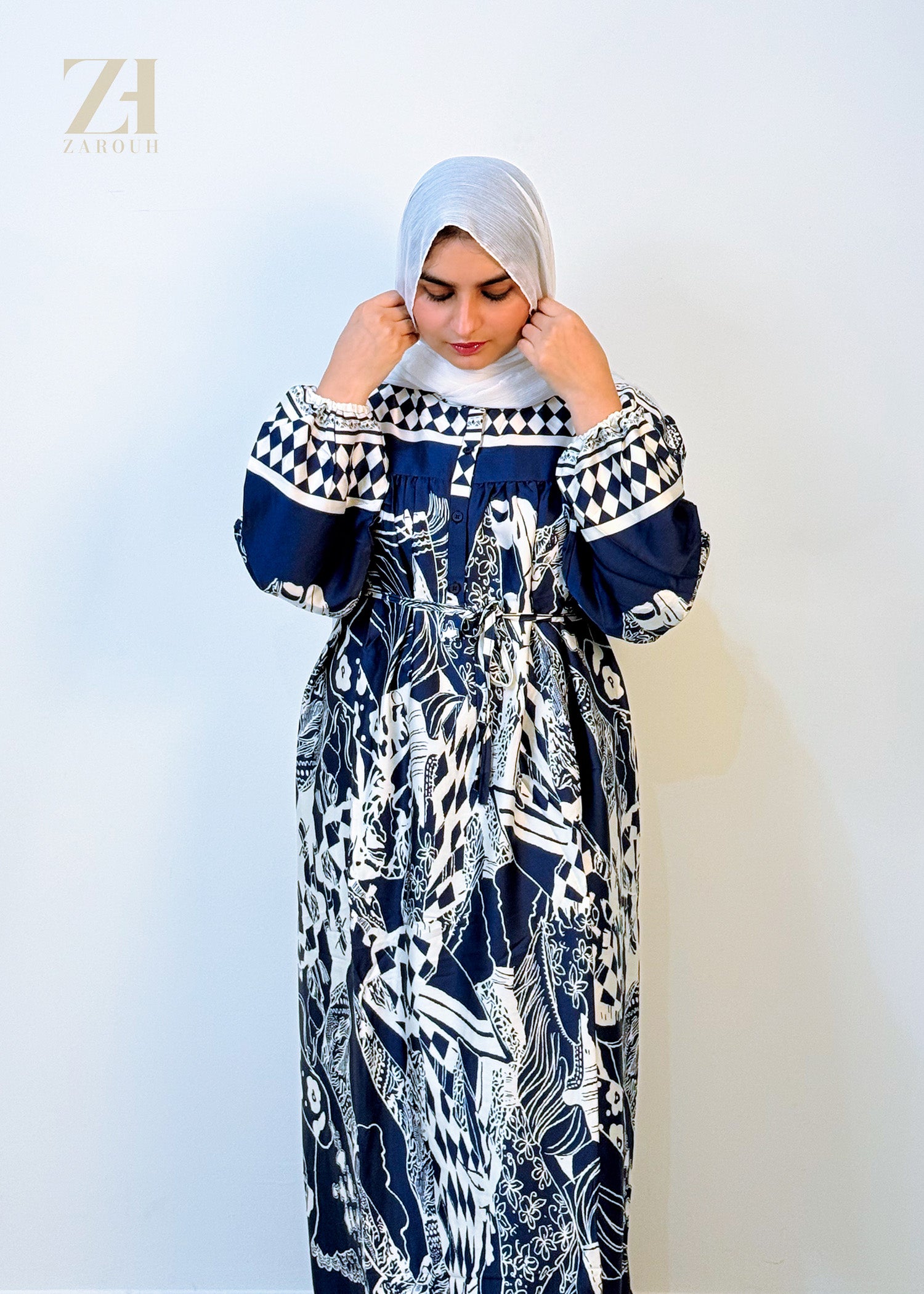 Royal Navy Soft Print Modest dress