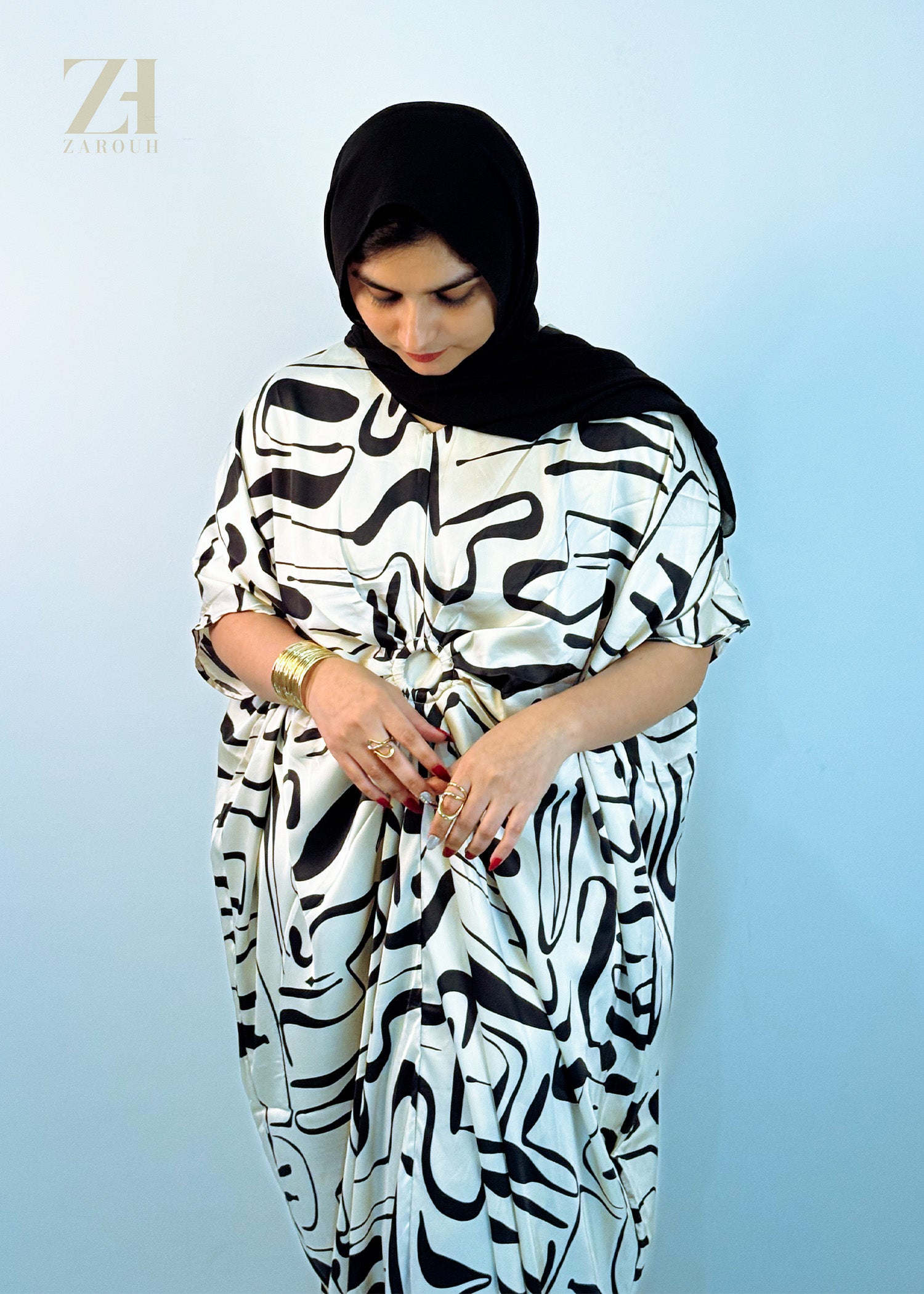 Abstract Printed Kaftan