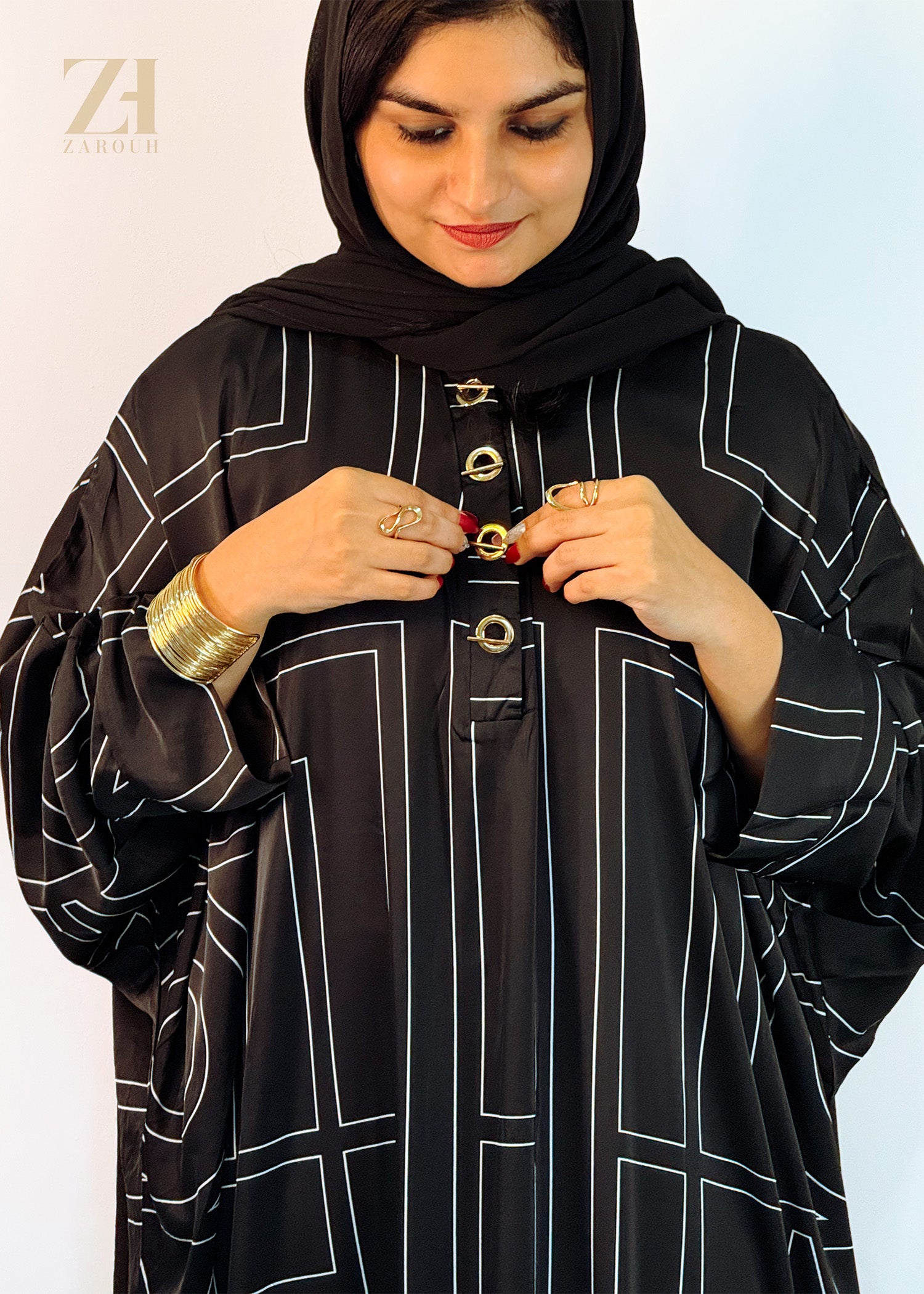 Black Geometric Print