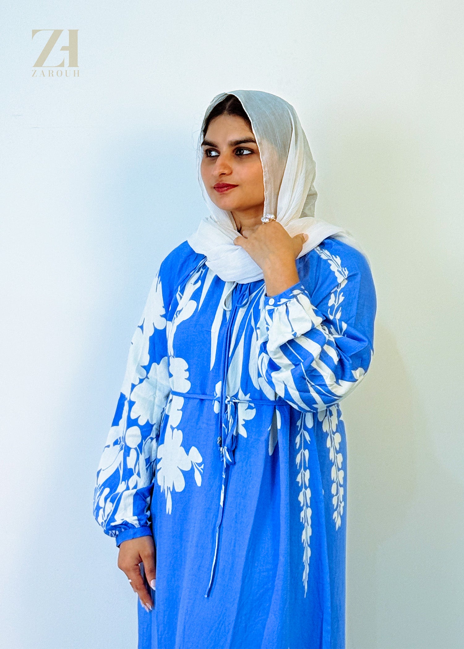 Blue & White Floral Dress