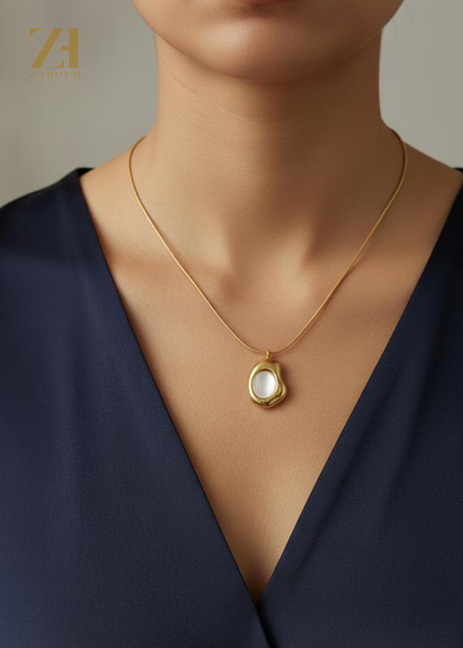 Golden Ivory Pendant Chain