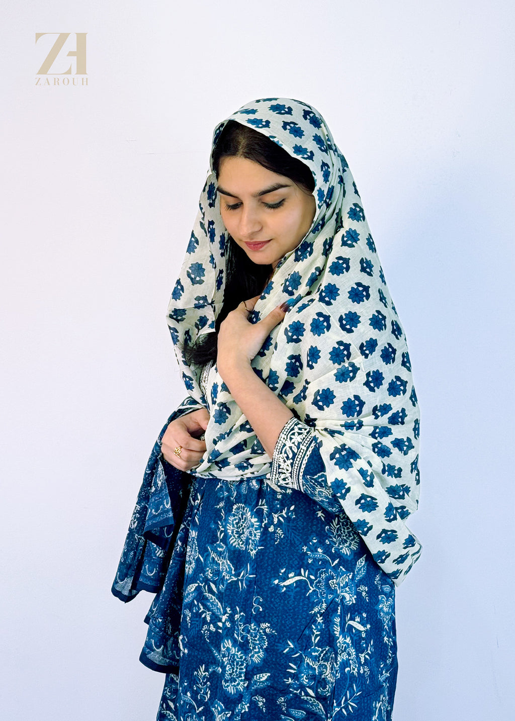 Indigo Garden Cotton Ensemble