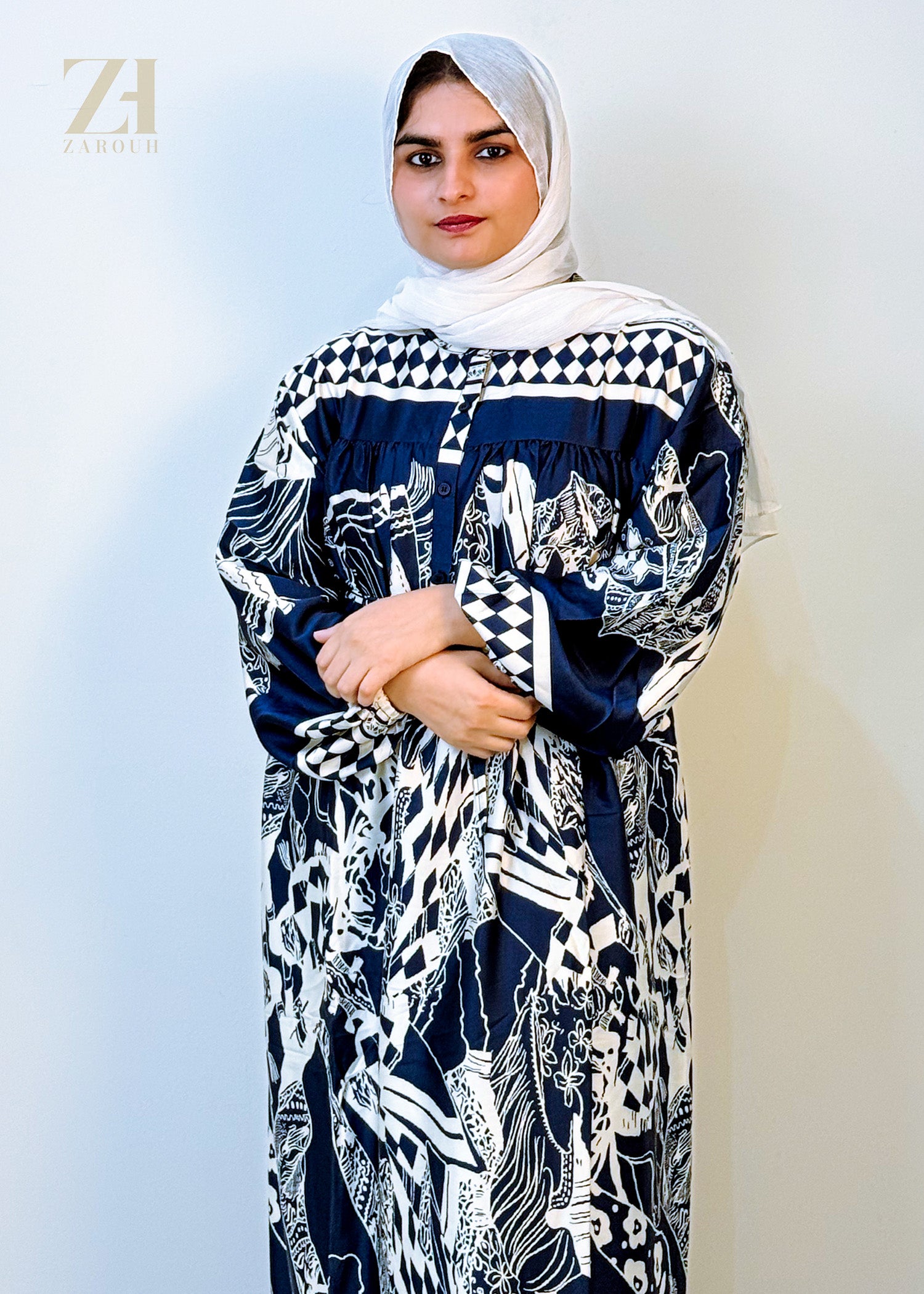 Royal Navy Soft Print Modest dress