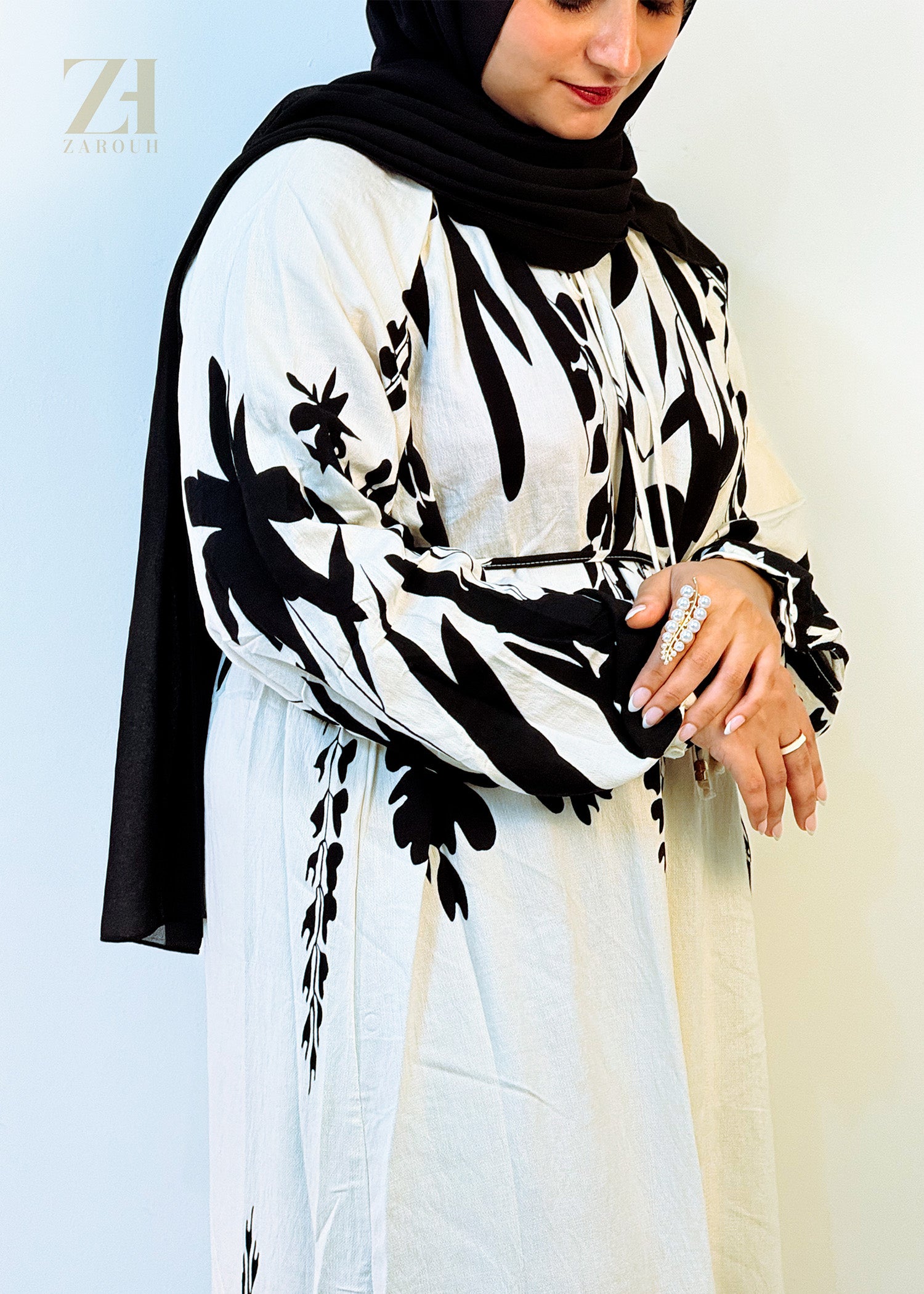 Black & White Floral Dress