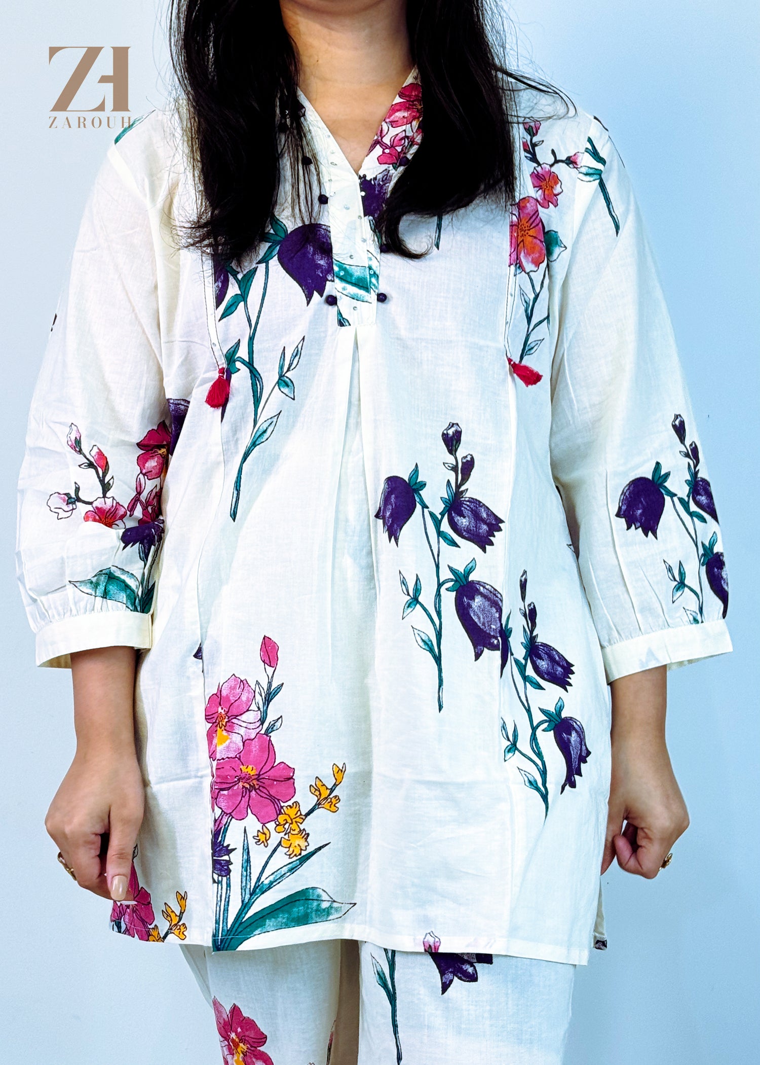 Cream Floral Co-ord Set