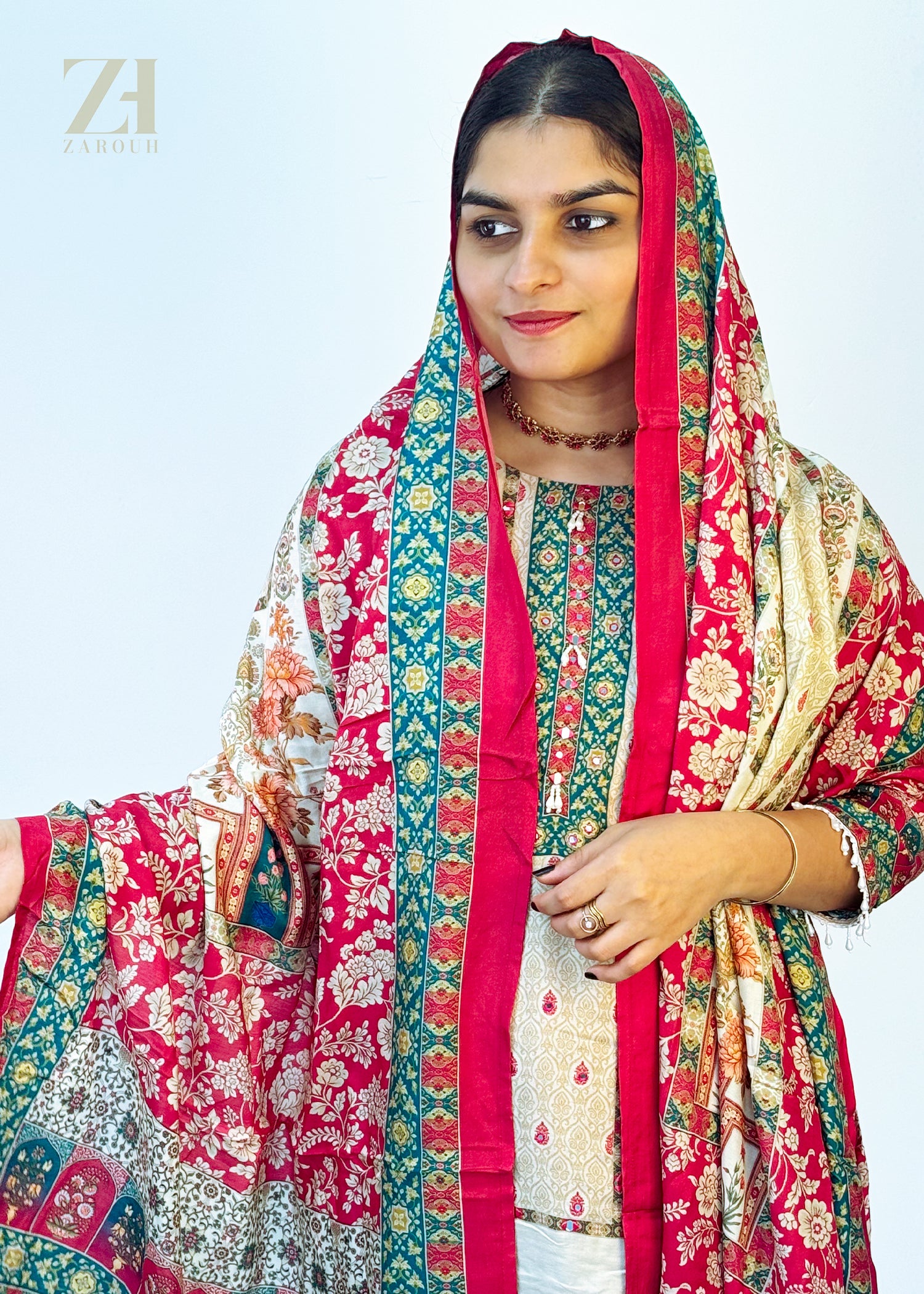 Zareen Bloom Muslin Suit
