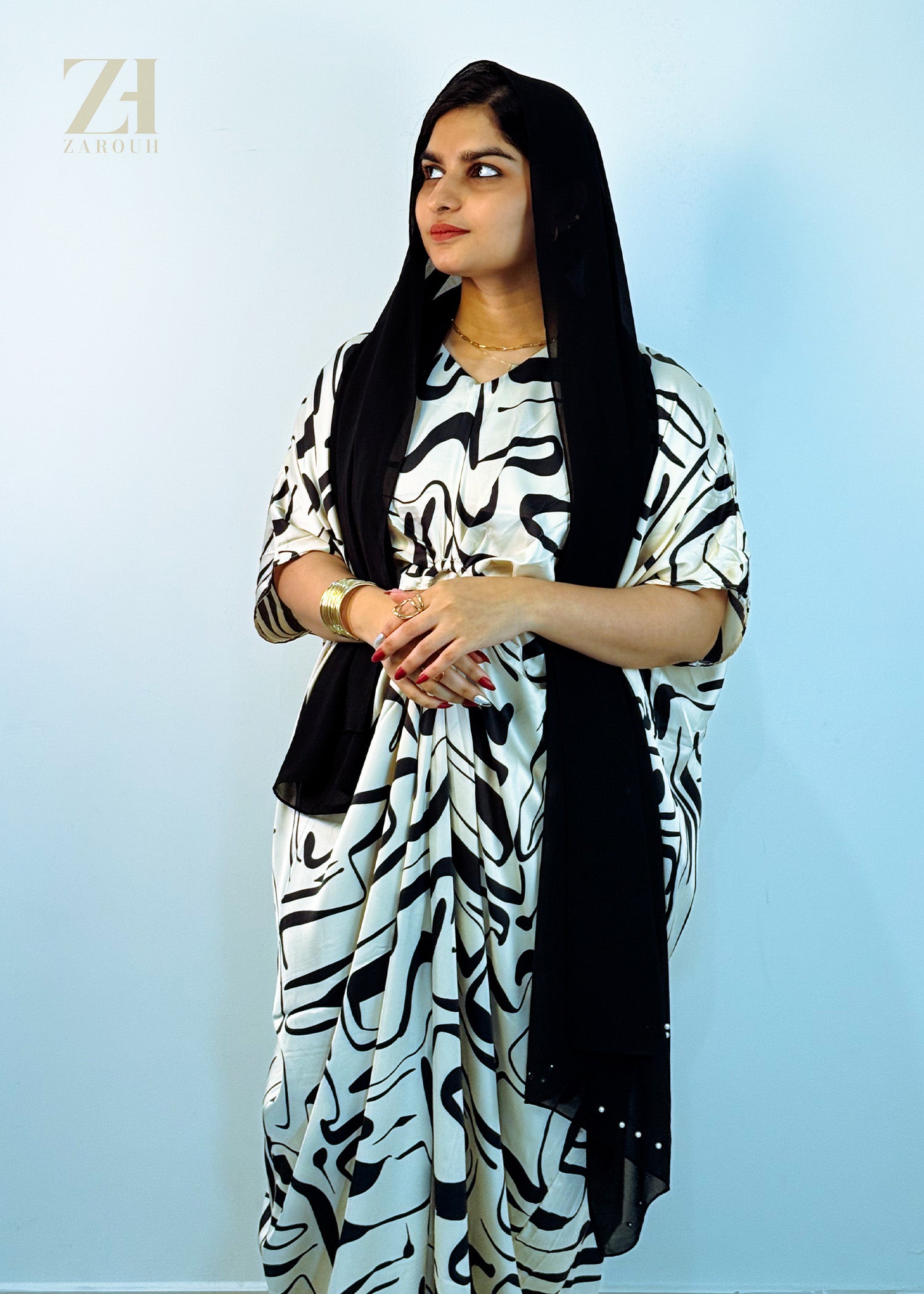 Abstract Printed Kaftan