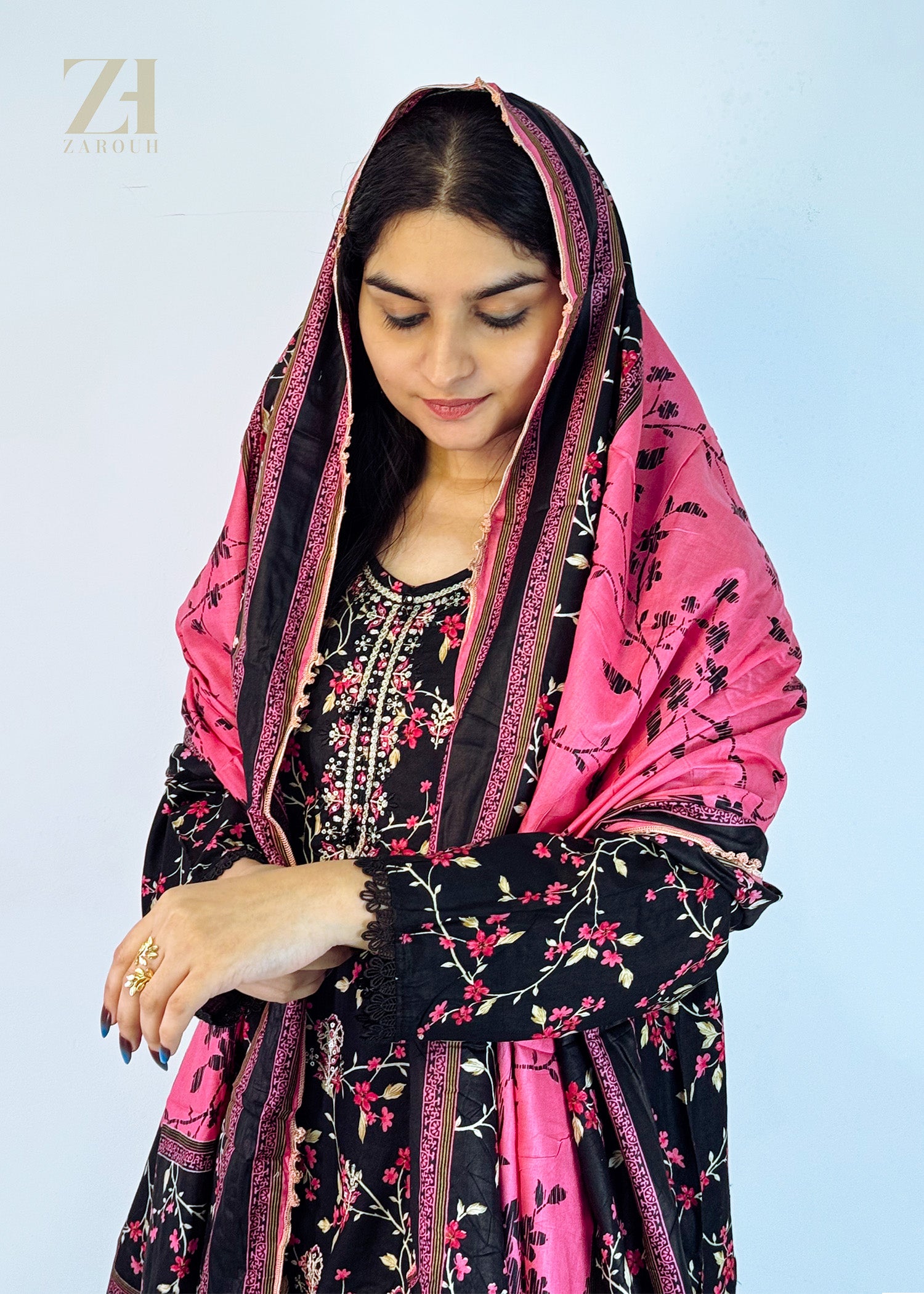 Midnight Blossom Pakistani Salwar