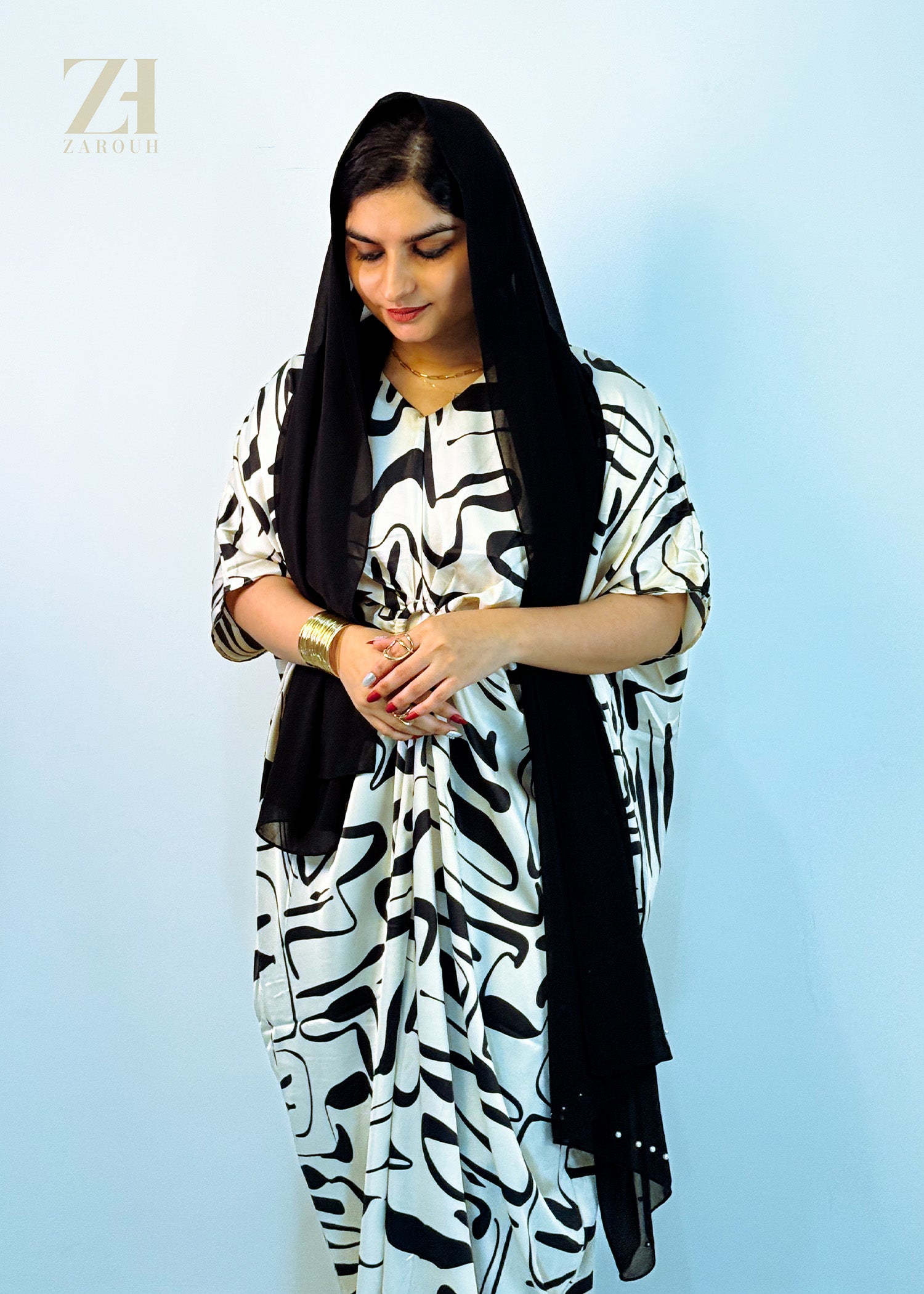 Abstract Printed Kaftan