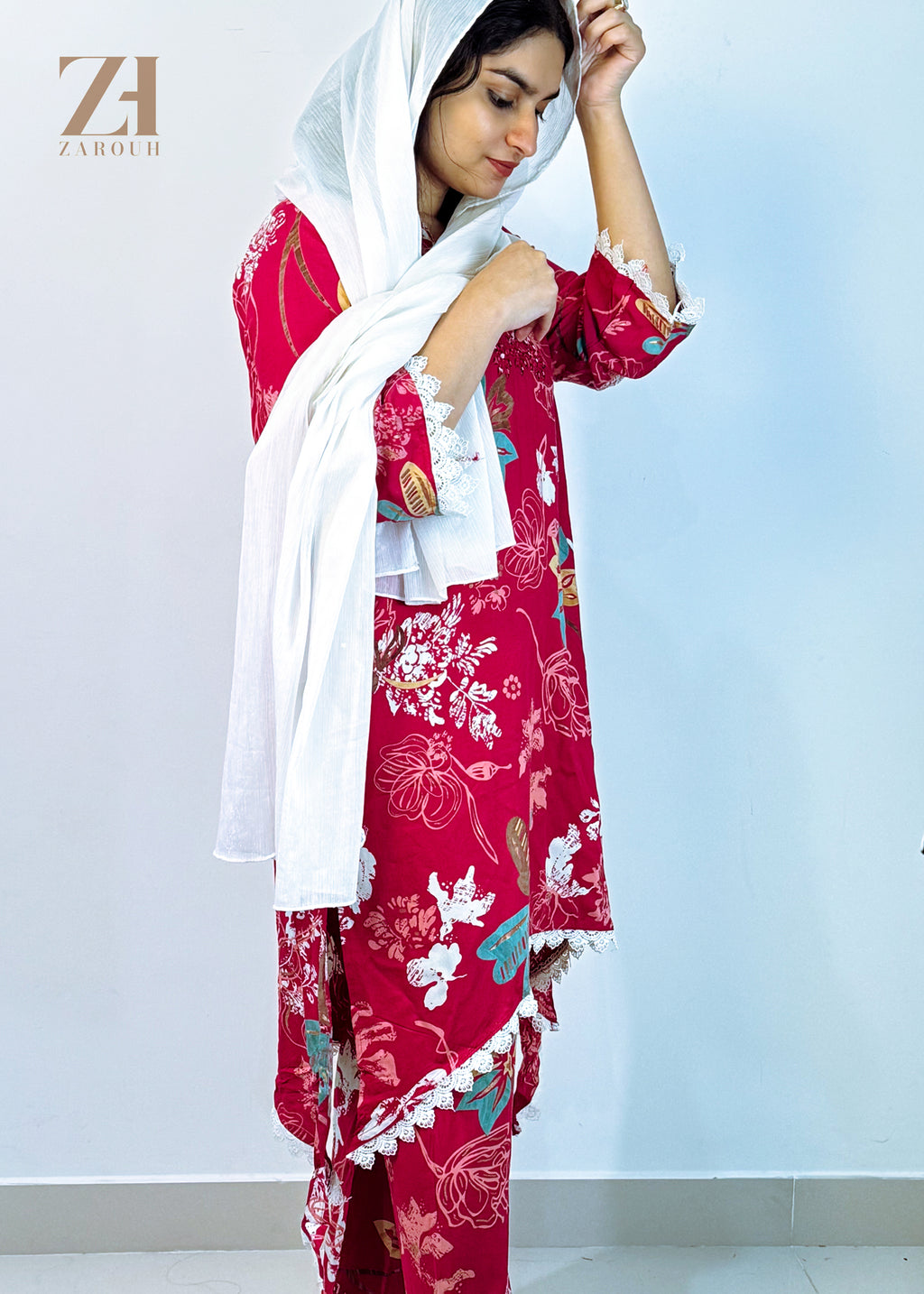 Scarlet Pink Flora Co-ord Set