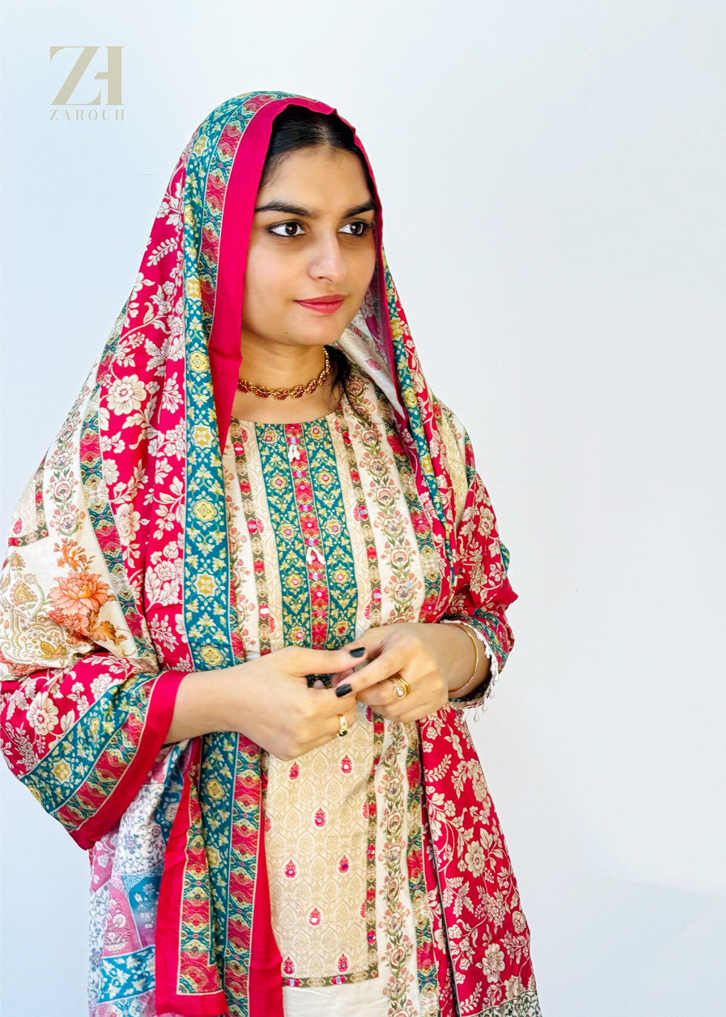 Zareen Bloom Muslin Suit