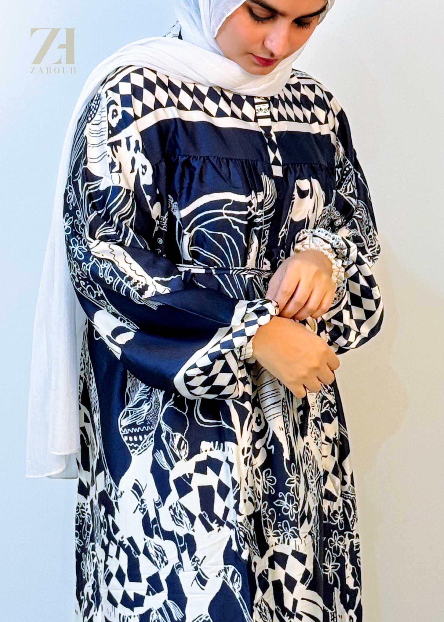 Royal Navy Soft Print Modest dress