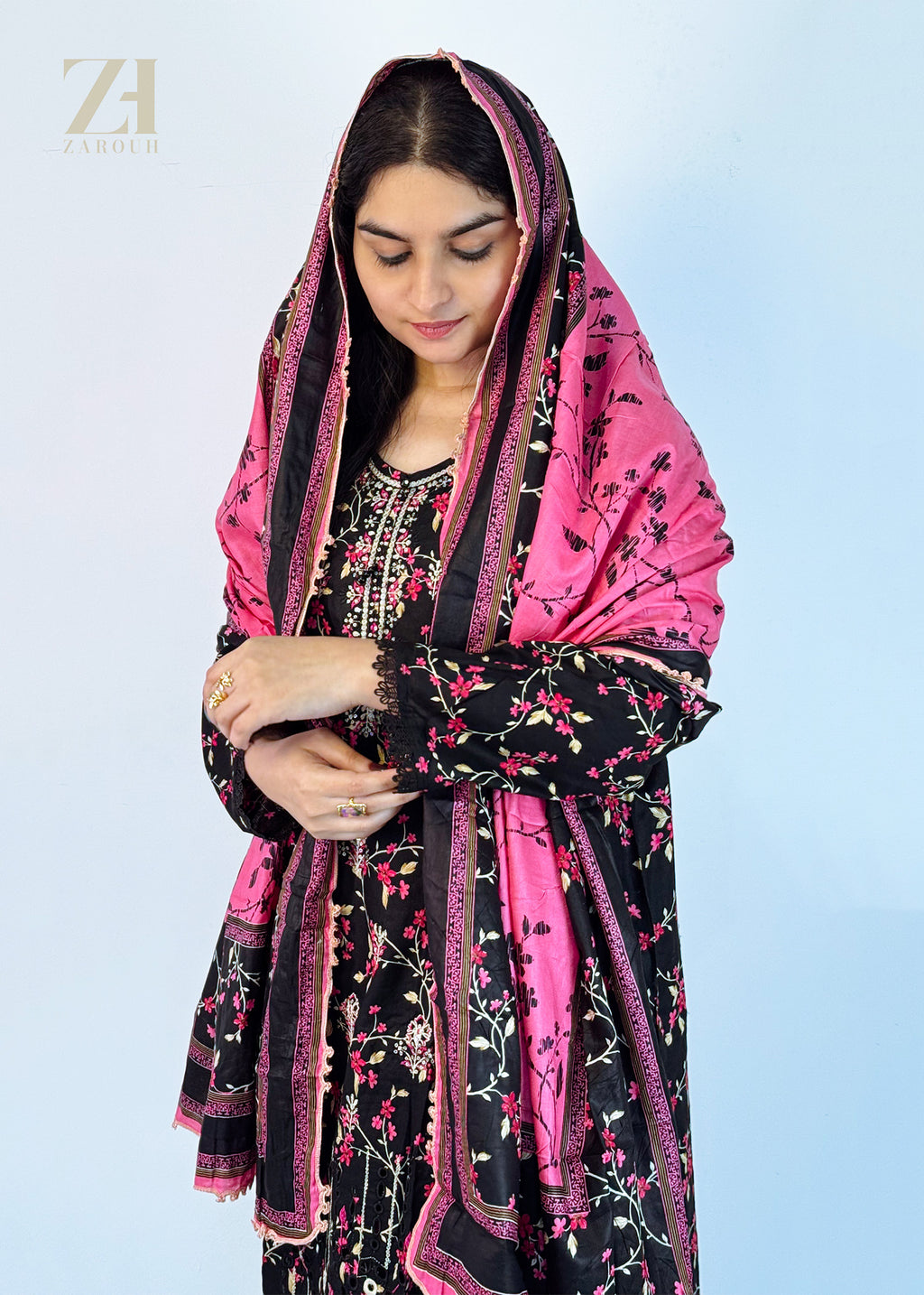 Midnight Blossom Pakistani Salwar