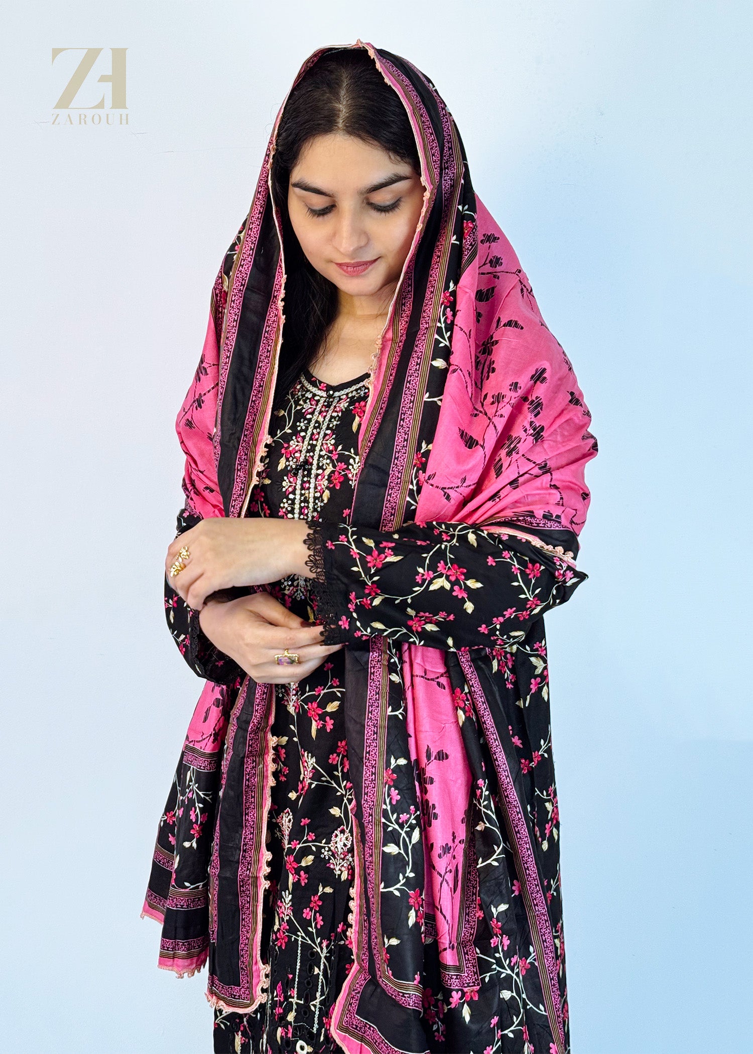 Midnight Blossom Pakistani Salwar
