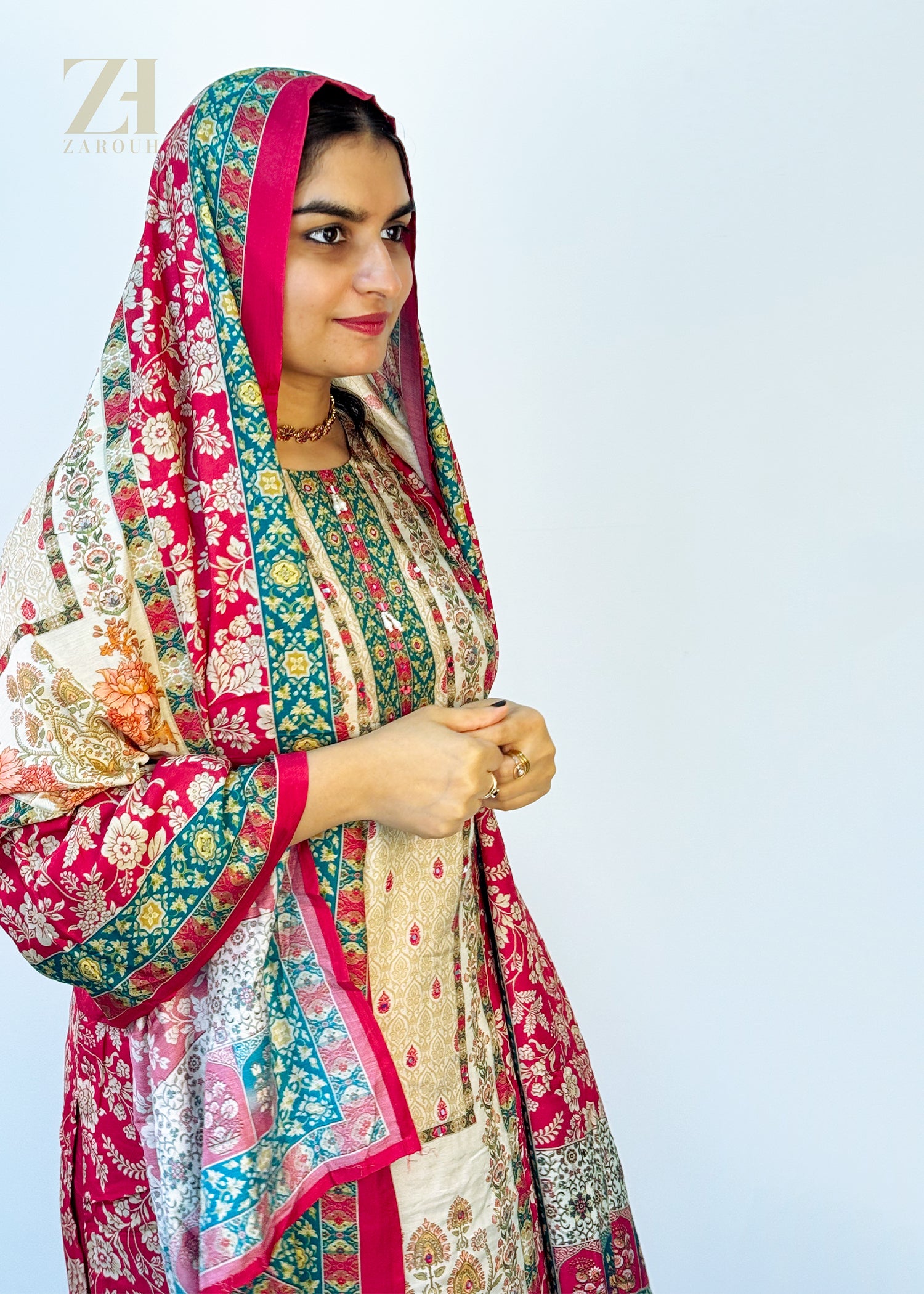 Zareen Bloom Muslin Suit