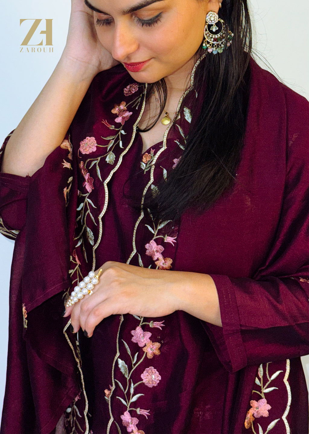 Vintage Wine Floral – 3PC Set