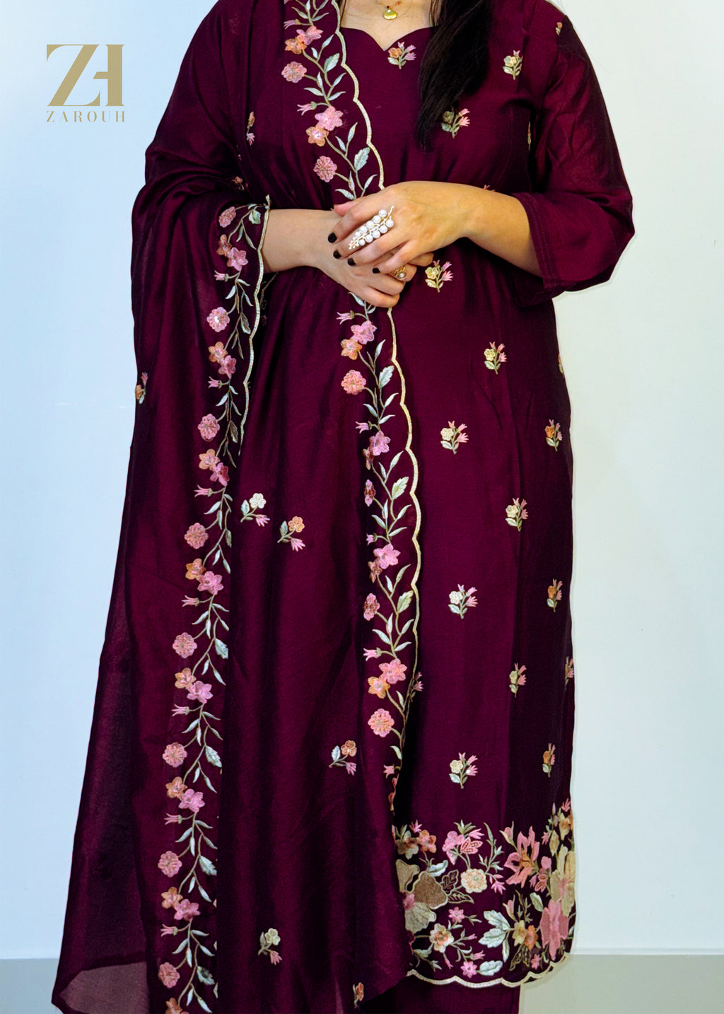 Vintage Wine Floral – 3PC Set