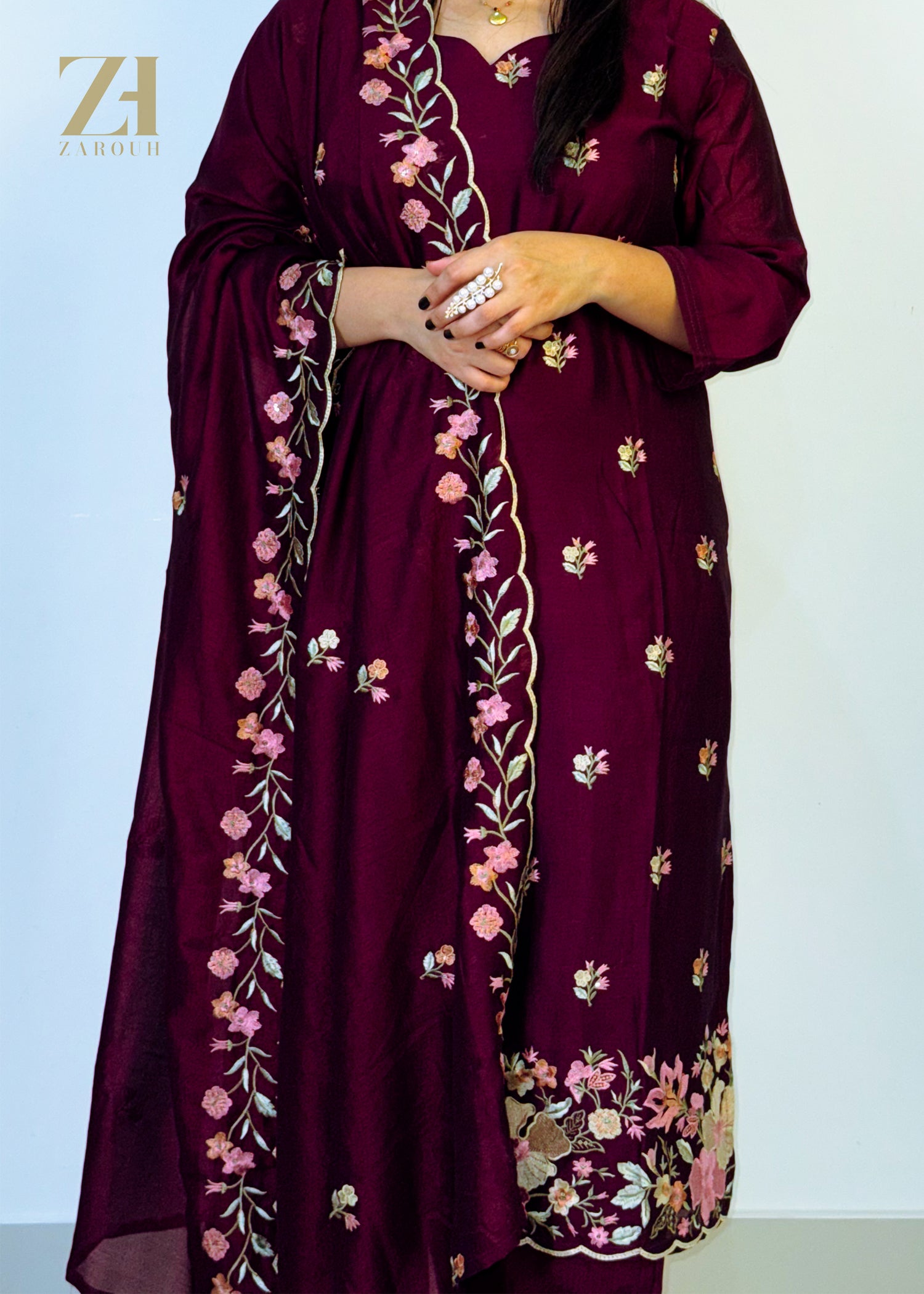 Vintage Wine Floral – 3PC Set